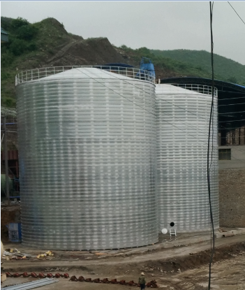 金银川路街道粮食钢板仓的安装全过程不用热焊接